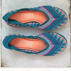 Poppy Crocheted Delyte Ballet Flats